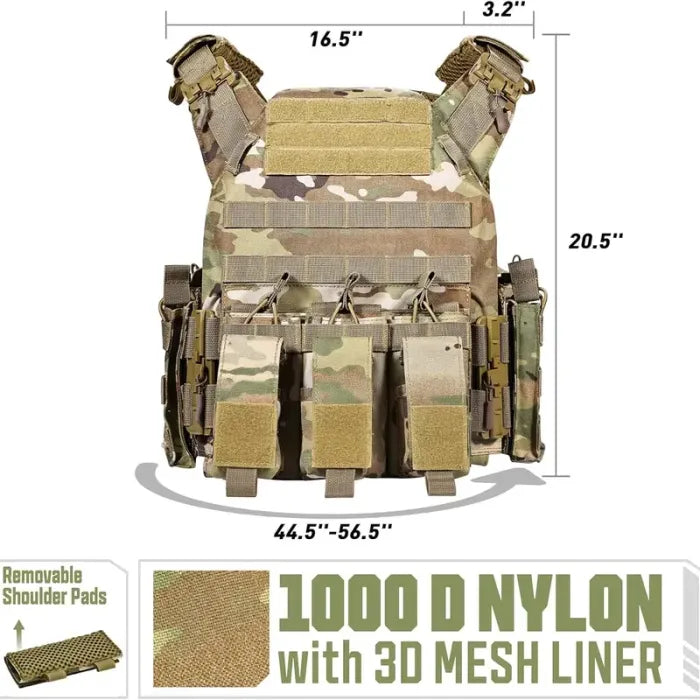🔥Limited Time 50% OFF🔥GFIRE Quick Release Plate Carrier Vest Molle Vest Adjustable Breathable