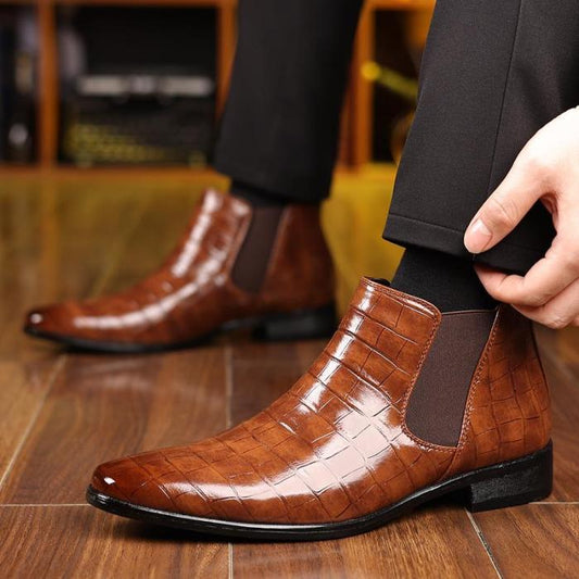 🔥Father's Day Pre-sale - 50% OFF🔥Men's Pointed Chelsea Boots, Men's Crocodile Boots