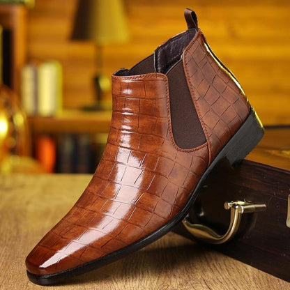 🔥Father's Day Pre-sale - 50% OFF🔥Men's Pointed Chelsea Boots, Men's Crocodile Boots
