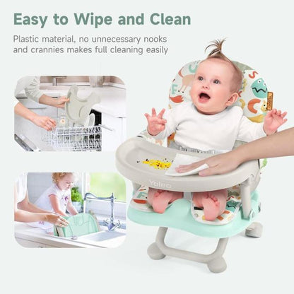 🔥Limited Time 50% OFF🔥Baby Booster Seat, Portable Toddler High Chair with Removable Tray & Seat Pad