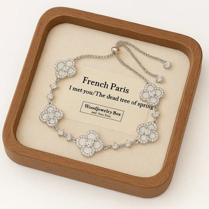 💖Mother's Day sales 49% OFF✨14k Rose Gold Sakura Cleef Lucky Bracelet