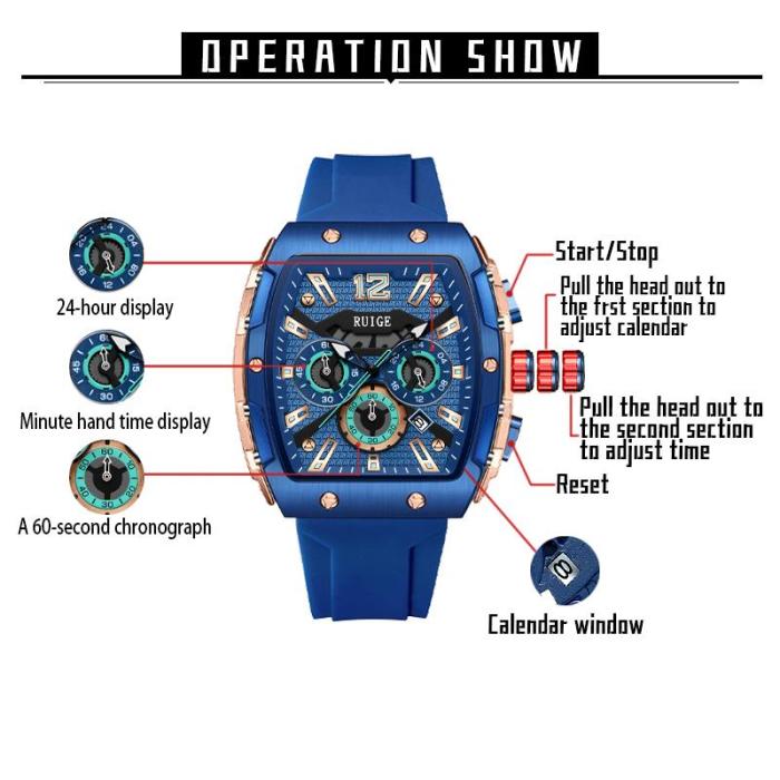 ⌚Limited time offer🔥Men's barrel luminous waterproof fashion watch