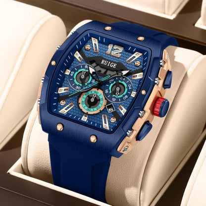 Men's barrel luminous waterproof fashion watch