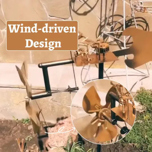 🔥Last Day 50% OFF🥁Handmade Metal Rock Band Windmill🎁(Includes a 70cm bracket)