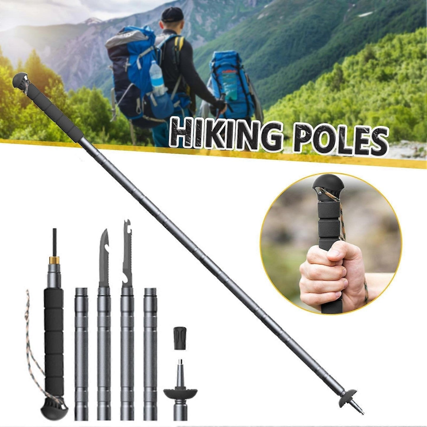 🎉Limited Time 49% OFF🔥- ⛰️Multifunctional Trekking Pole – Built for Adventure