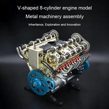 🔥Limited Time 49% OFF⚡-8-Cylinder Full Metal Car Engine Model