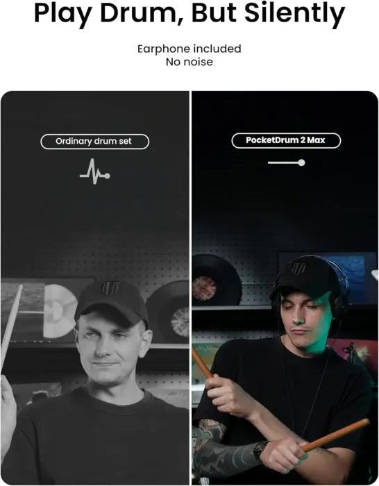 🔥Limited Time 50% OFF⚡Electric Air Drum Sticks, Pedals, Bluetooth and 8 Sounds, USB MIDI Function🥁