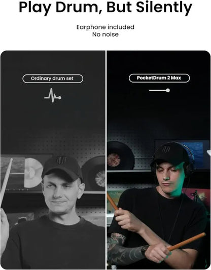 🔥Limited Time 50% OFF⚡Electric Air Drum Sticks, Pedals, Bluetooth and 8 Sounds, USB MIDI Function🥁