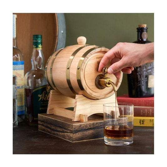 Foster & Rye Whiskey Barrel Drink Dispenser
