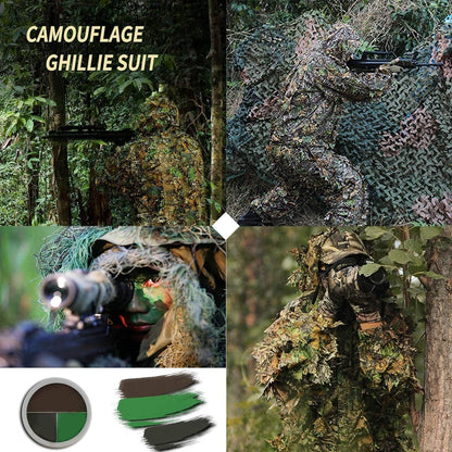 Hunting Ghillie Suit, 3D Leafy Camo Suit Camouflage(Oversize)