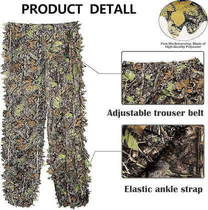 Hunting Ghillie Suit, 3D Leafy Camo Suit Camouflage(Oversize)