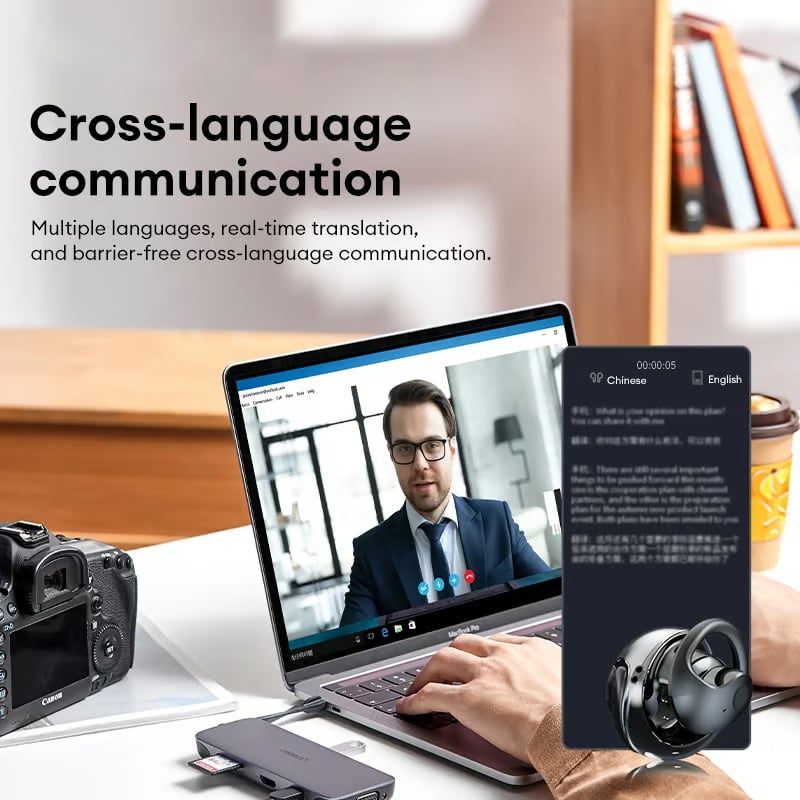 🏆#1 Best Seller 🔥AI Translation Wireless OWS Bluetooth5.4 Earphones (Fit iOS & Android)