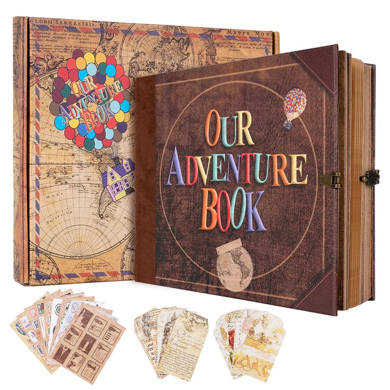 ❤️📚 Our Adventure Book Scrapbook 📸💕 - Retro Style Embossed Letter Cover, Perfect for Travel & Memories 💭"