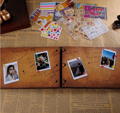 ❤️📚 Our Adventure Book Scrapbook 📸💕 - Retro Style Embossed Letter Cover, Perfect for Travel & Memories 💭"