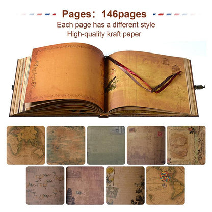 ❤️📚 Our Adventure Book Scrapbook 📸💕 - Retro Style Embossed Letter Cover, Perfect for Travel & Memories 💭"