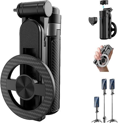🔥2025 New 4-in-1 Multifunctional 360° Rotation Magnetic Selfie Stick