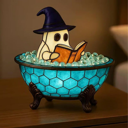 🔥Halloween Pre-sale🎃-3D Physical Ghost Bubble Bath Lamp, Ghost-Themed Bathtub Accent Lamp for Halloween Party or Gift