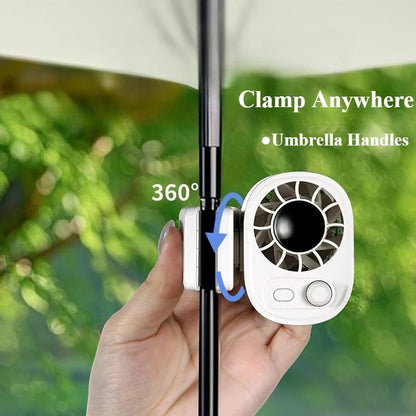 ❄️Car Clip Fan with LED Display[360° Rotatable 100 Speed Wind 1800mAh Low Noise Mini Fan Clamp Anywhere]
