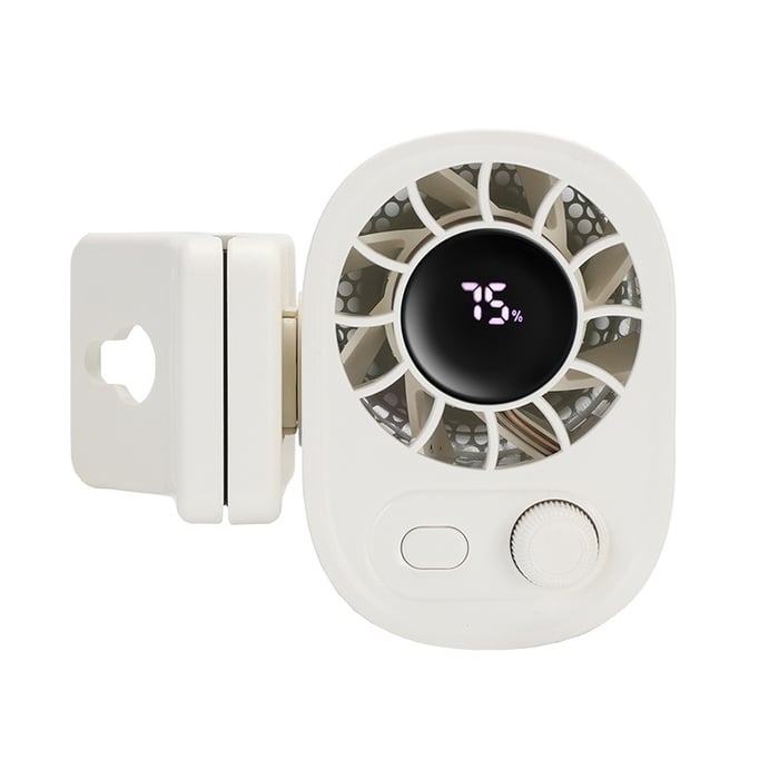 ❄️Car Clip Fan with LED Display[360° Rotatable 100 Speed Wind 1800mAh Low Noise Mini Fan Clamp Anywhere]