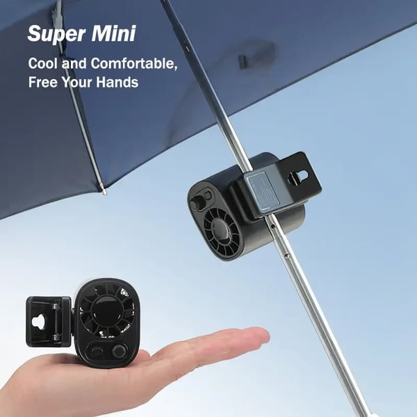 ❄️Car Clip Fan with LED Display[360° Rotatable 100 Speed Wind 1800mAh Low Noise Mini Fan Clamp Anywhere]