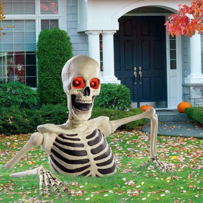 🎃Halloween Pre-sale 50% OFF🔥–Towering Skeleton with LED Eyes & Haunting Sounds👻（Limited Stock）