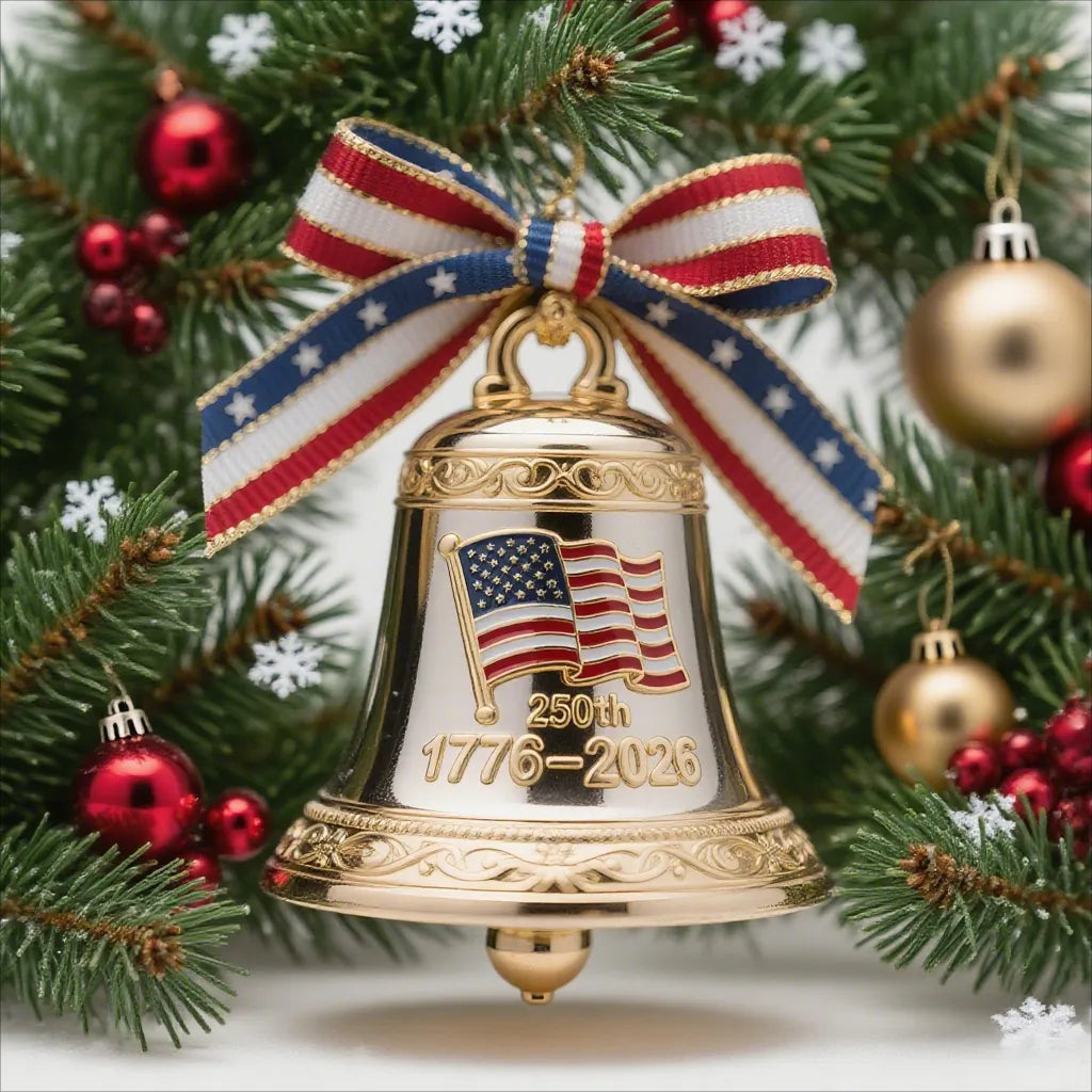 🌟Proudly made in Texas, USA🔔United States 250th Anniversary Bell Ornament