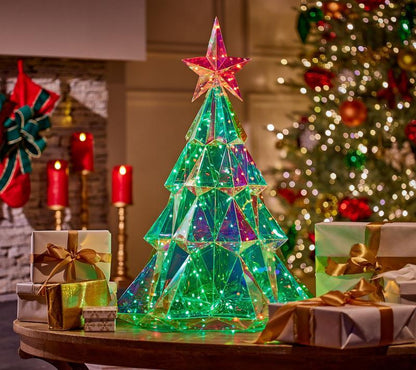 🏆Flash Sale⚡ 10K+ SOLD!🎁Prismatic Iridescent Christmas Tree with LED Lights✨🌲