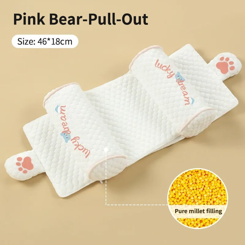 👼Premium Baby Support Pillow - Organic Cotton Infant Head Shaping Cushion