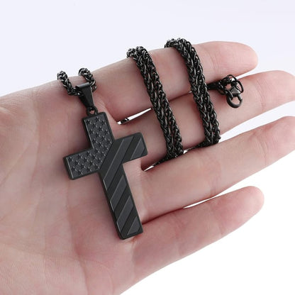 🏆Flash Sale⚡ 50K+ SOLD! Almost Gone-💥🎉✨Flag Cross Necklace,Best Gifts🎁