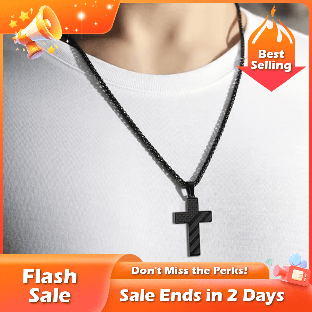 🏆Flash Sale⚡ 50K+ SOLD! Almost Gone-💥🎉✨Flag Cross Necklace,Best Gifts🎁
