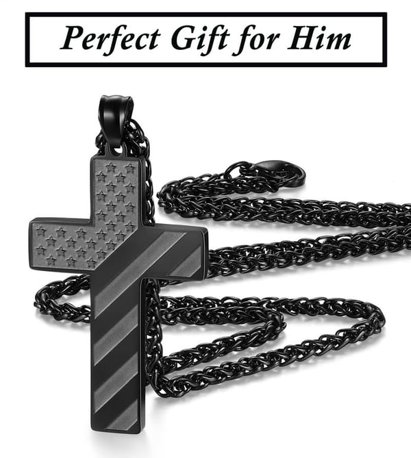🏆Flash Sale⚡ 50K+ SOLD! Almost Gone-💥🎉✨Flag Cross Necklace,Best Gifts🎁