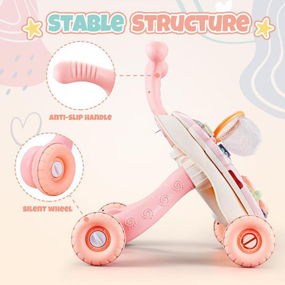 TOY Life 3 in 1 Baby Push Walker and Activity Center，Sit to Stand Walker