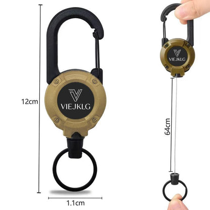 3 In 1 new multifunctional Retractable Pull Reel CarabinerKeychain