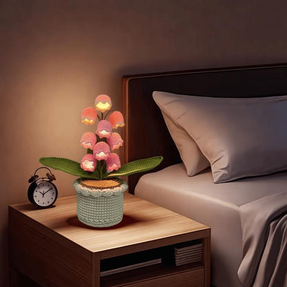 🥀Handmade Crocheted Halloween Lily of the Valley LED Lantern✨