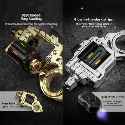 Mini Stress Relief Toy Metal Blaster Emittable Soft Bullet Gun Toy Fingertip Toys