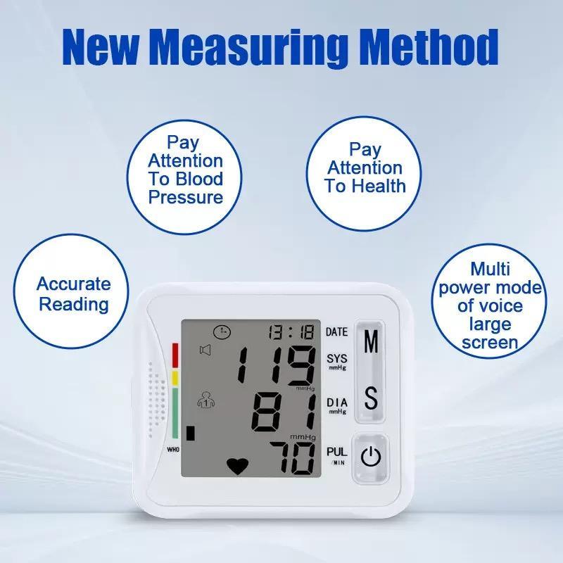 💥Black Friday Hot Sale🔥Wrist Blood Pressure Monitor, Digital BP Machine with LCD Display（Best Gift For Parents）🎁