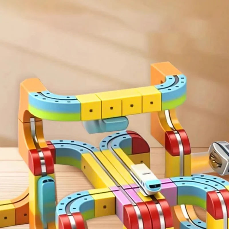 🎁2025 New Magnetic Track Electric Train Assembly Children's Educational Toys🚙