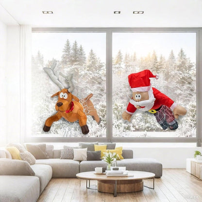 🎅Christmas Hot Sale🦌Crashing Reindeer & Santa Animated Christmas