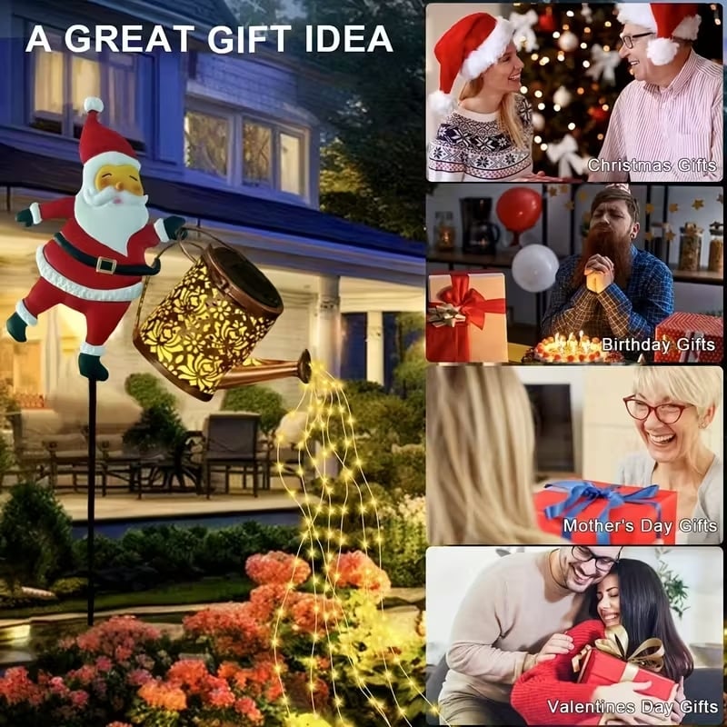 🎅Christmas Claus Solar Kettle Lights✨