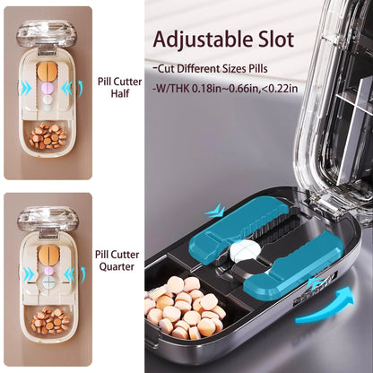Adjustable Pill Cutter and Splitter for Multiple Pills💊（1/2 1/4）