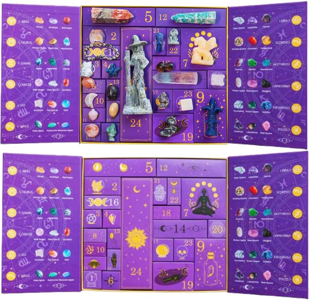 🔥2025 New Release 50% OFF - 🎃Reiki Crystal Halloween Countdown Gift Box🔮The Magic of Healing and Energy Transfer!