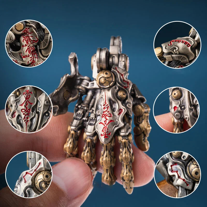 🏆Flash Sale⚡Robotic Hand Pendant Movable Keychain Pendant Damping Structure
