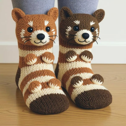 🎅Christmas Sale 49% OFF 🦥3D Animal Hand-knitted Warm Socks🧦