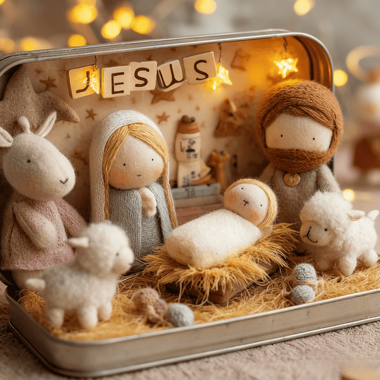 ✝️Handmade Miniature Nativity Doll Scene