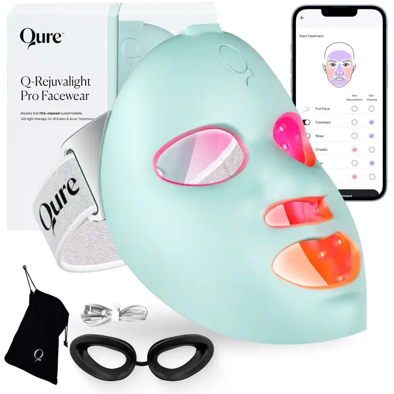SheShine LED Light Therapy Mask for Face - FDA Cleared for Wrinkles & Acne Treatment