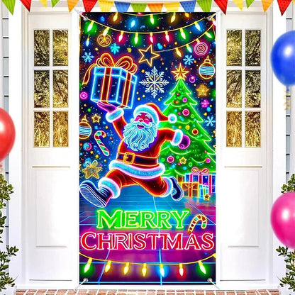 🏆Flash Sale⚡8K+ SOLD!🎅Christmas Door Cover For Instant Holiday Decor✨
