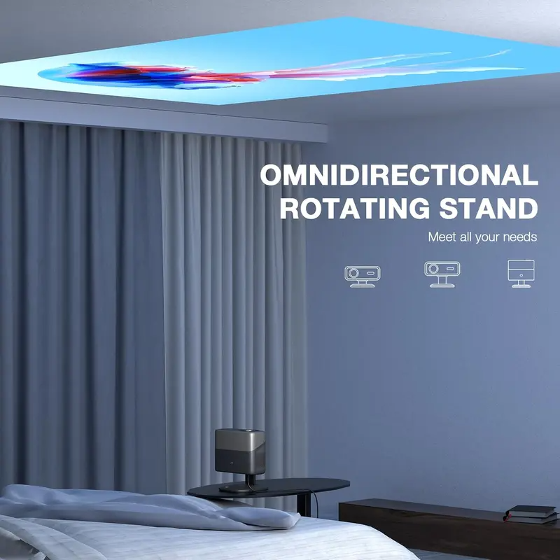 🔥Limited Time 50% OFF⚡AuKing 800 ANSI Lumen Portable Projector 1080P Support 4K Gaming | Netflix Certified Outdoor Movie Projector