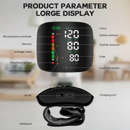 💥Black Friday Special Sale🔥Wrist Blood Pressure Monitor Led Display（Best Gift For Parents）🎁
