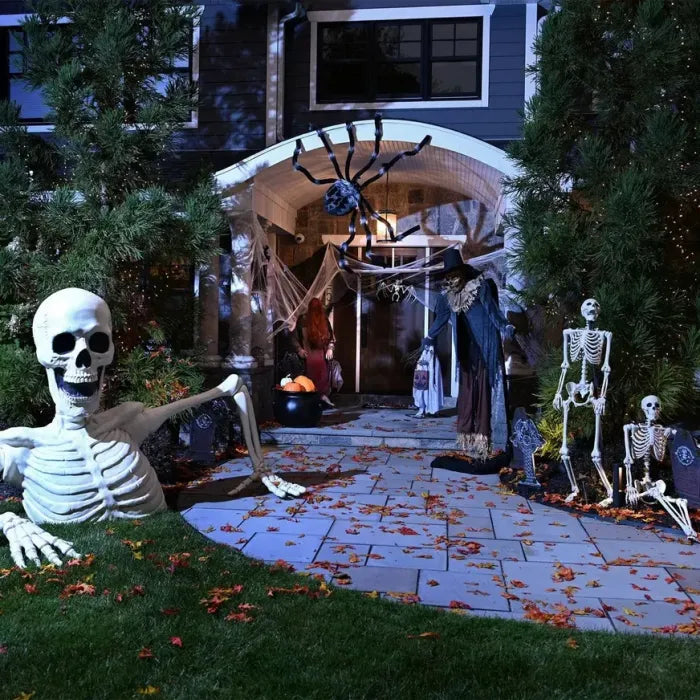 🎃Halloween Pre-sale 50% OFF🔥–Towering Skeleton with LED Eyes & Haunting Sounds👻（Limited Stock）