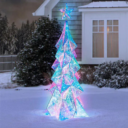 🏆Flash Sale⚡ 10K+ SOLD!🎁Prismatic Iridescent Christmas Tree with LED Lights✨🌲